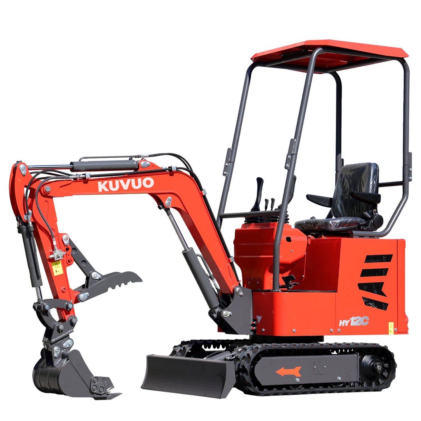 1 Ton Mini Excavator - 13.5HP Rato Engine Gas Powered Mini Compact Digger | kuvuo HY12C