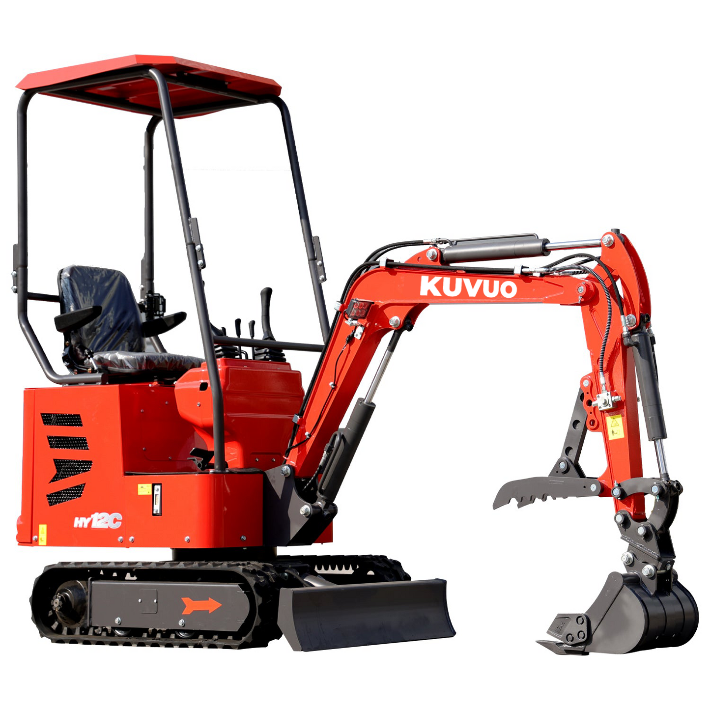 1 Ton Mini Excavator - 13.5HP Rato Engine Gas Powered Mini Compact Digger | kuvuo HY12C