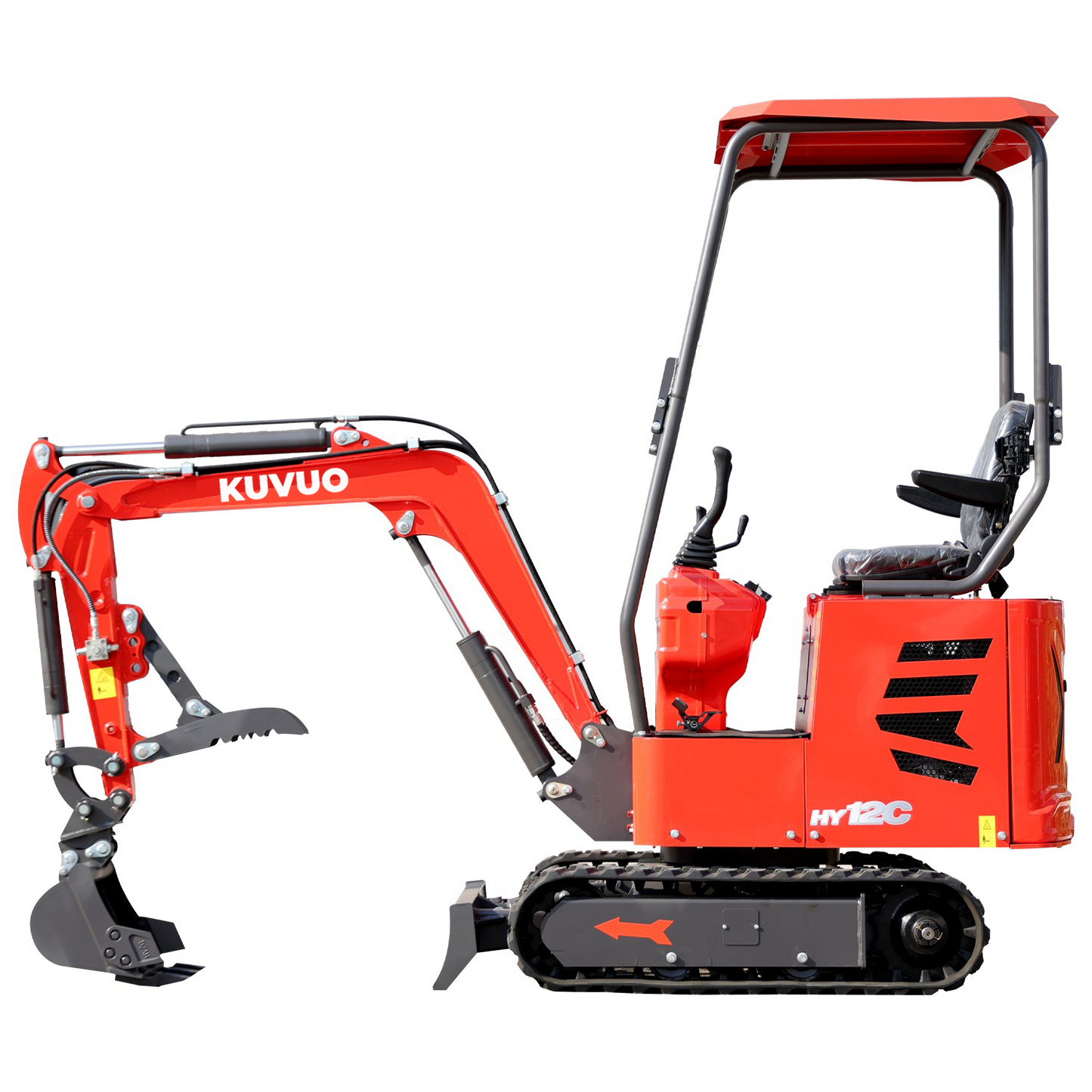 1 Ton Mini Excavator - 13.5HP Rato Engine Gas Powered Mini Compact Digger | kuvuo HY12C